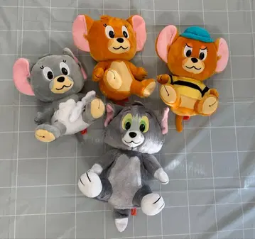 [ 미사용 새상품 ] 톰과 제리 마스코트 봉제 인형 세트 4체 묶음