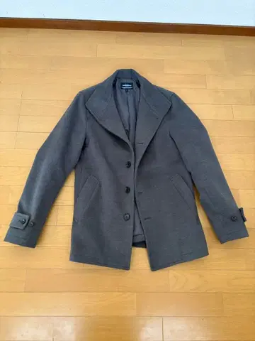 그레이 울 피 코트 3 버튼