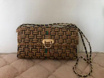 뜨개질 디자인 숄더백 핸드메이드