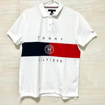 TOMMY HILFIGER 타미힐피거 피케 셔츠 M 남성용 화이트