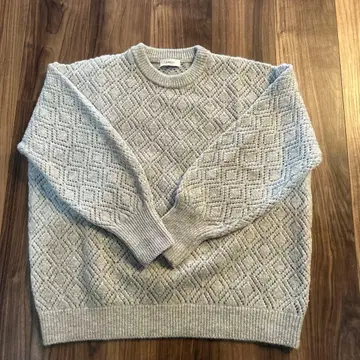 SHIPS any 그레이 다이아몬드 무늬 니트 스웨터