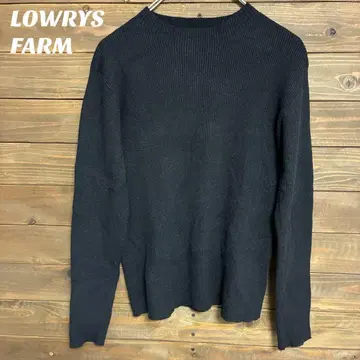 [ 로리즈팜 ] LOWRYS FARM 블랙 긴팔 리브 니트 F