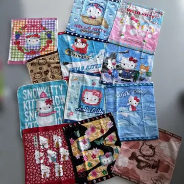 헬로키티 타월 세트 다종 디자인 12매