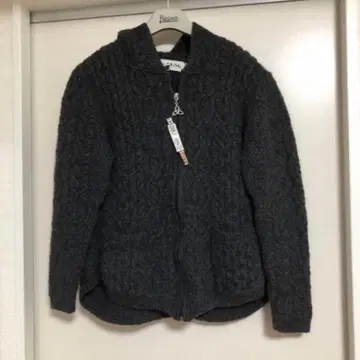 메리노울 100% ARAN MOR 아란모아 케이블 니트 후드티