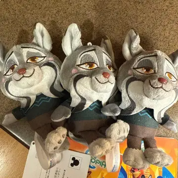 주토피아2 파우버트 마스코트 3개 세트 빨간 볼 namco 한정