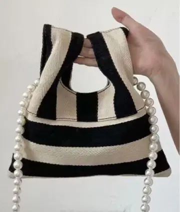 스트라이프 디자인 숄더백