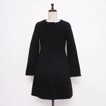 유나이티드 애로우즈 노카라 A라인 코트 긴팔 비익 블랙 36*LD121