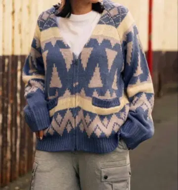 AVIREX 카우친 니트 가디건 프리 사이즈