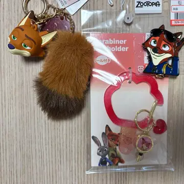 주토피아 입체 참 닉 와일드 키링 브로치 카라비너