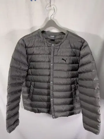 PUMA 경량 다운 노카라 자켓 L 그레이