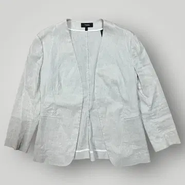 띠어리 노카라 자켓 베이지 사이즈 4