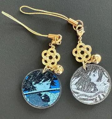 귀멸의 칼날 원화전 아크릴 펜던트 키링 토미오카 기유 이쿠로 오바나이