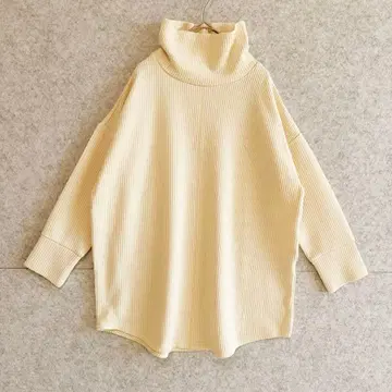 새상품급 [허시파피] 와이드 실루엣 터틀넥 리브 튜닉 M