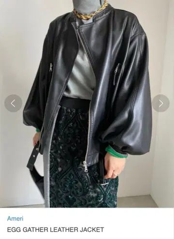 Ameri vintage EGG GATHER LEATHER JACKET