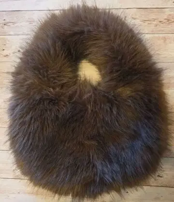 브라운 퍼 원형 토트백