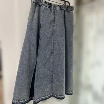 데님 롱 스커트 3L