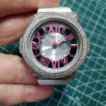 Baby-G BGA-180 화이트 x 핑크 손목시계