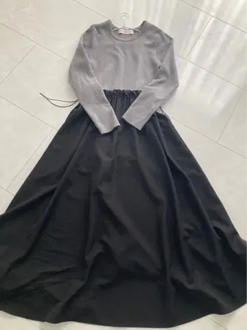 SUGAR ROSE 그레이 블랙 롱 원피스