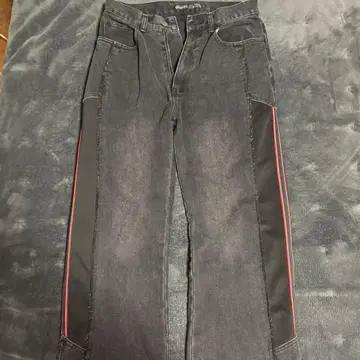 HIGH GATE 블랙 데님 팬츠