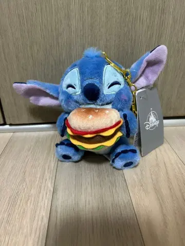 스티치 MOGUMOGU 시리즈 봉제 인형 키링 릴로 & 스티치