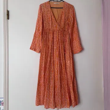 누키테파 블록 프린트 인도 면 카슈쿨 원피스