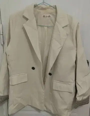 아이보리 더블 브레스트 테일러드 자켓