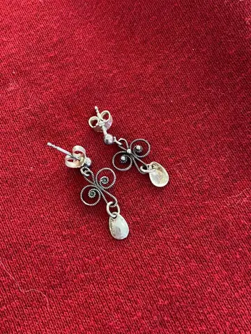 스월 디자인 실버 귀걸이