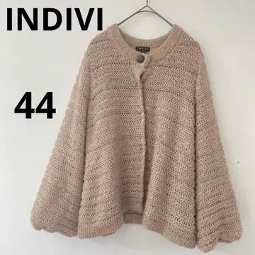 INDIVI 인디비 사이즈 44 알파카 혼방 라메 니트 가디건