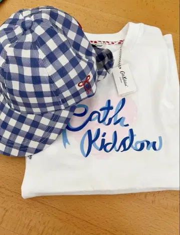 완판템 캐스키드슨 T셔츠 깅엄 캡 세트 새상품급