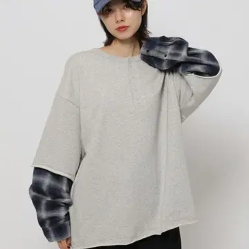 헨리 체크 레이어드 풀오버