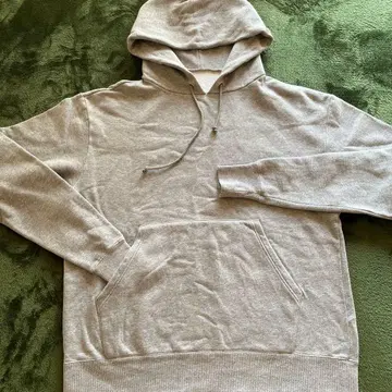 그레이 후드 부착 후드 맨투맨