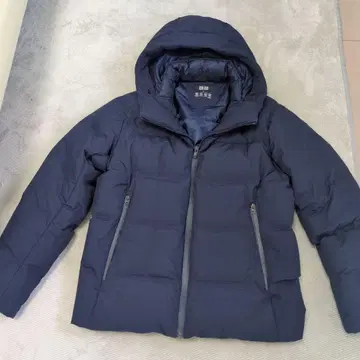 UNIQLO 후드 부착 다운 자켓 M 네이비