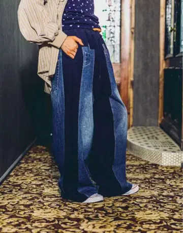 니코앤드 MODE NORM CORE 데님 패치워크 팬츠