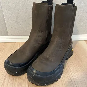 LE TALON GRISE 가죽 VIBRAM 사이드 고어 부츠 카키 37