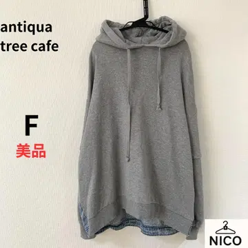 antiqua 이소재 절개 데님 도킹 후디 tree cafe F