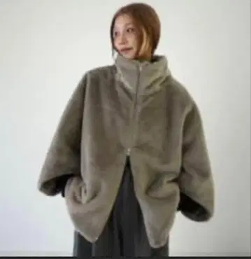 시마무라 hieeka 지퍼 퍼 블루종 L 사이즈