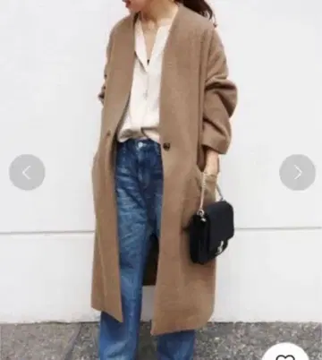 IENA 울 모사 노카라 코트 브라운 38