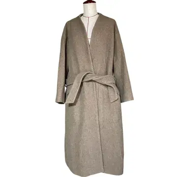 IENA 울 모사 노카라 코트 브라운 38