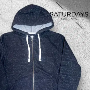 SATURDAYS SURF NYC 풀 집업 후드티 블랙 XS