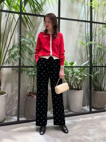 CABaN 벨로아 PETIT ROSE 프린트 팬츠