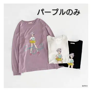 ehka sopo 크리미마미 콜라보 롱T 퍼플