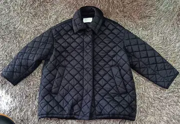 블랙 퀼팅 자켓