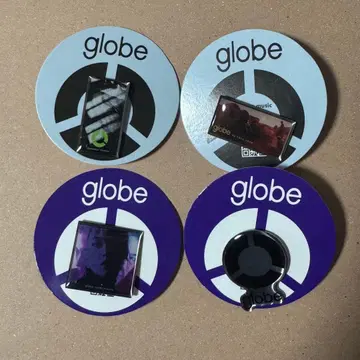 globe 핀 배지 4개 세트