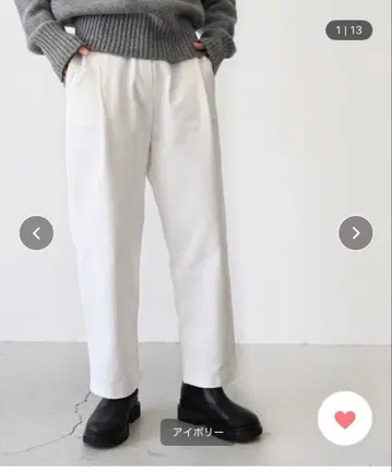 Canal jean / 기모 코튼 턱 팬츠