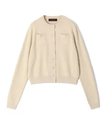 CABaN 코튼 캐시미어 크루넥 가디건 XS 라이트 베이지