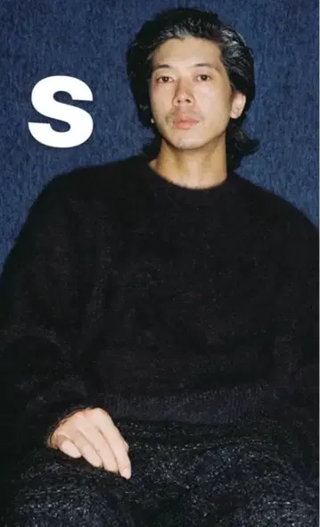 S 사이즈 LIDNM FOX CASHMERE KNIT 블랙