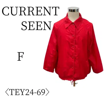 새상품급 CURRENT SEEN 커렌트씬 빨간색 긴팔 점퍼 FREE