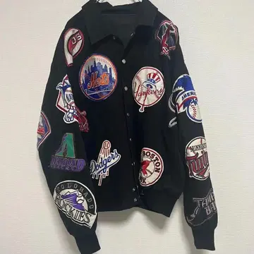 초레어 MLB 리버서블 로고 블루종 자수 가죽 야구 오타니 쇼헤이