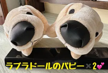 래브라도 리트리버 강아지 봉제 인형 2체 세트