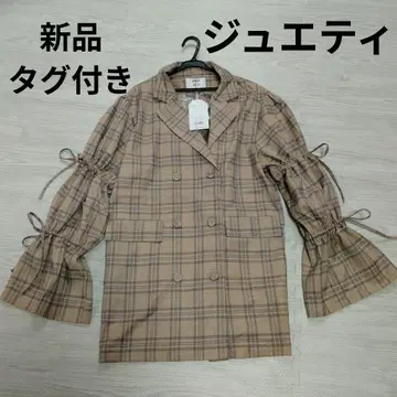 택 포함 새상품 쥬에티 리본 슬리브 자켓 미니 원피스